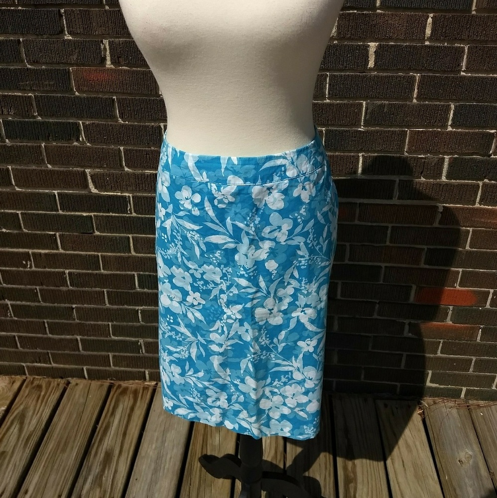 Norton Studio stretch tropical skirt sz 10 EUC *P
